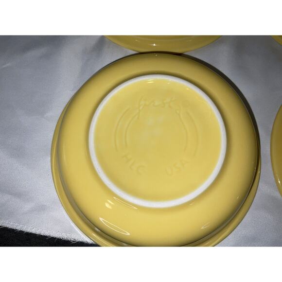 VTG VINTAGE YELLOW FIESTA WARE 19 OZ CEREAL BOWLS 6 7/8 IN SET/7 - Picture 4 of 8